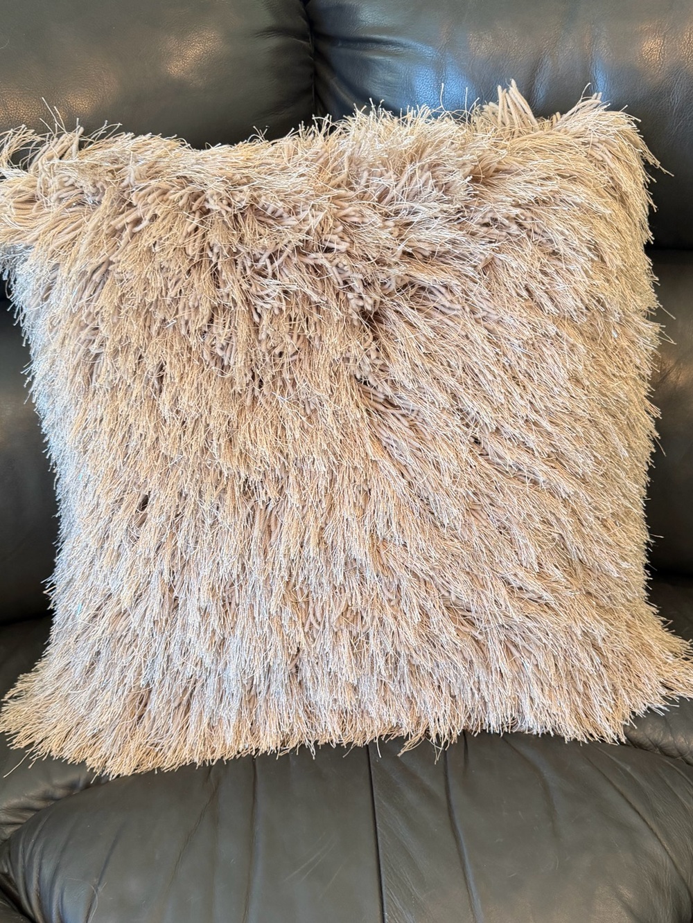 Safavieh Neutral Beige Textured Decorative Pillow